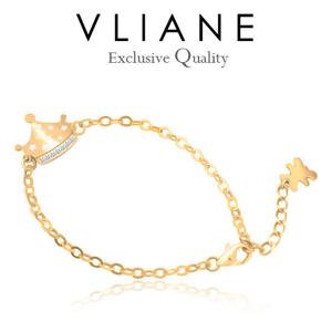 [브리앙] 14K 황금 왕관 아기 팔찌 (미아방지,돌잔치,선물)