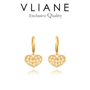 [브리앙] 18K 스팽글 하트 귀걸이 (금귀걸이,귀고리,이어링)