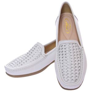 [바이네르 3S63]화이트/가볍고 발편한 메쉬를 사용한 로퍼 3센치