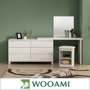 헤브빈스 확장형 화장대풀세트(거울+의자포함)