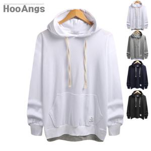 [후앙스] 베이직 레이어드 오버핏 후드티셔츠 EYHD9018