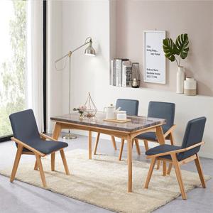 엔틱오피스 스푸티 대리석 4인 식탁 세트 (A형)