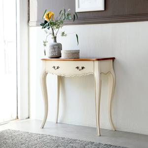 유캐슬 노보 엔틱 원목 콘솔 수납장 서랍장 (아이보리)