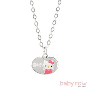 [베이비로우]키티 라운드 실버 미아방지 목걸이_RSN0055