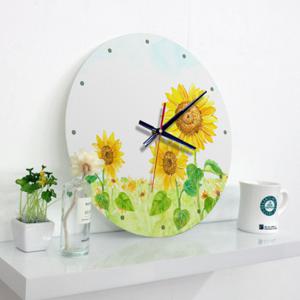[꾸밈] tp018-풍요와행복_해바라기_인테리어벽시계