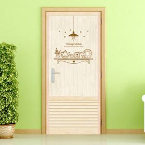 현관문시트지 리폼 무늬목 / 빈티지 키친 ver.1(우드패널)