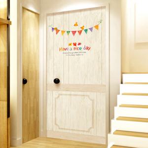 현관문시트지 리폼 무늬목 / Have a nice day(우드패널B형)