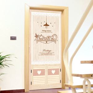 현관문시트지 리폼 무늬목 / 빈티지키친ver.2 A타입