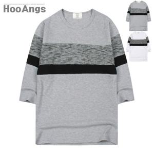 [후앙스] 7부 와플4단배색 박스티 DRRT6282