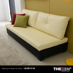 [더젠] 글로리 인조가죽 평상형소파(3인용/소쿠션별매)