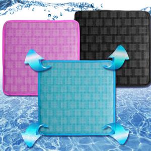 라임디자인 사각무늬 여름 통풍방석