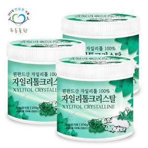 푸른들판 핀란드산 크리스탈 자일리톨 가루 250gx3통 설탕