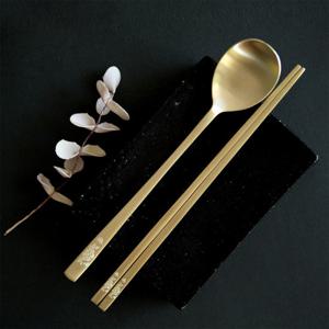 놋담 방짜유기 유기수저 목단꽃수저 1인