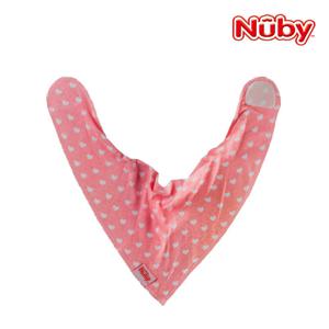 [누비] 리틀 스카프빕(아기턱받이)_베이비 핑크하트