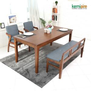 케미에르 고스트 4인용 원목식탁SET(네이비) KHD-459B