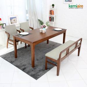 케미에르 고스트 4인용 원목식탁SET(그레이) KHD-457B