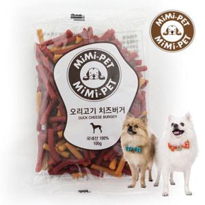 브이펫 모이스트 오리고기 치즈버거 100G 36개