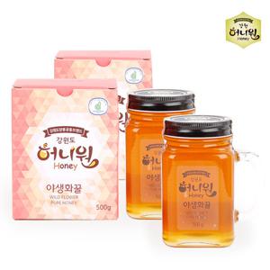 [허니원] 야생화 벌꿀 핸들컵 500gx2병