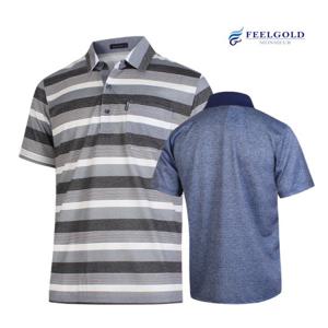 [필골드] PT305n315 PARKTOWN 인견패턴 반소매 카라티셔츠