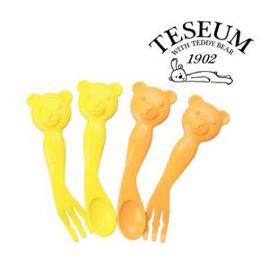테디베어 옥수수 베이비 스푼포크세트 엔젤