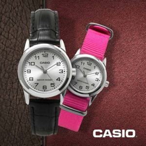 CASIO 카시오 LTP-V001L-7B_PINK 여성 가죽+나토시계