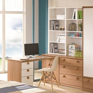 JS가구 엘리 1500 4R 3단 서랍 h형 책상 세트