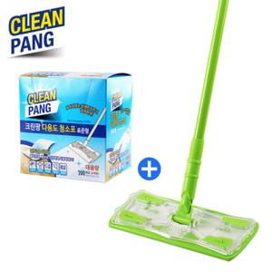 [크린팡] 일반형 막대걸레+대용량 다용도 청소포(200매)