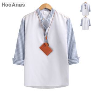 [후앙스] 7부 단가라-III 헨리넥셔츠 SMST4137