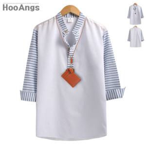 [후앙스] 7부 단가라-II 헨리넥셔츠 SMST3137