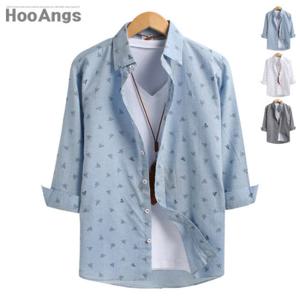 [후앙스] 7부 종이학 슬림셔츠 SMST6927