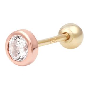 [미니아트] 14K 골드 4mm 큐빅 피어싱 귀걸이 TR115