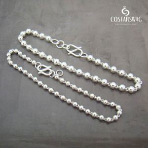 [코스타스웨그]정품925실버 실버구슬볼(3mm) 실버팔찌