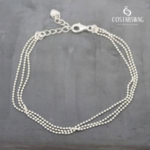 [코스타스웨그]정품925실버 미라볼세줄 실버팔찌