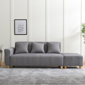 아로미가구 마카롱 포솜 패브릭 3인용소파 A타입(스툴없음)