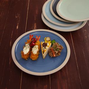 [소야도자기] 아름 원형부페 접시 2호 핸드메이드 도자기그릇