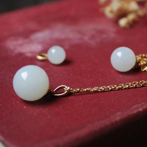 JADE U 제이드유 춘천옥 옥구슬 팬던트 옥목걸이 J-601