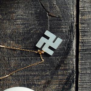 JADE U 제이드유 춘천옥 만자 팬던트 옥목걸이 J-609