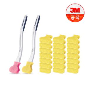 [3M]New향기톡톡 일회용 변기솔 크린스틱 핸들 1개+리필 22개