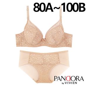 [판도라by비비안]레이스 마담 풀컵브라팬티2종(PB7079)