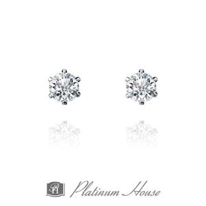 [플래티넘하우스] 백금 솔리테어 클래식 귀걸이(0.1ct)