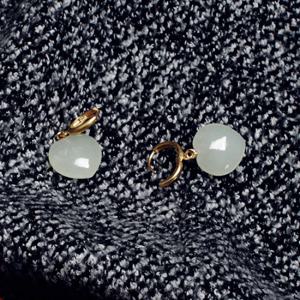 JADE U 제이드유 춘천옥 O형 하트 귀걸이 J-934