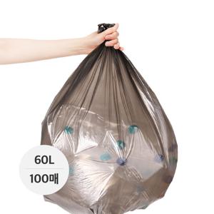 재활용 쓰레기 분리수거 배접 비닐봉투 60L 100매