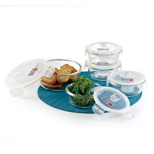 [참좋은그릇]보니토 오븐글라스 밀폐용기 원형 3호 1조