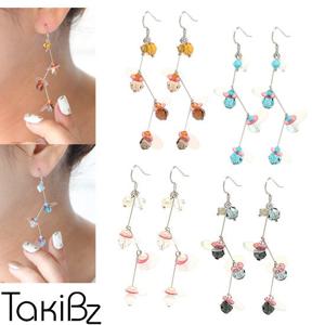 [타키비즈] 머메이드 스팽글 시스루 귀걸이 (실버침)