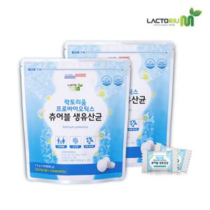 락토리움 프로바이오틱스 츄어블 생유산균 1500mgX60정X2팩