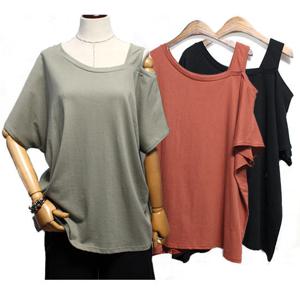 [해피통통] 여성 브니워싱 반팔티 빅사이즈 여름용 바캉스 쿨티