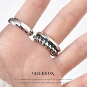 [리드박스] 925 실버 빈티지 트위스트 볼드 더블 은반지