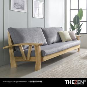 [더젠] 파인즈101 패브릭 고급 원목소파(3인용/스툴미포함)