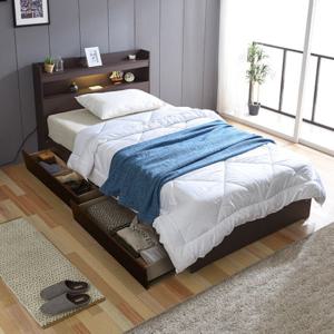 [크렌시아] 아너스 LED 40T 평상서랍 침대 SS+독립매트리스