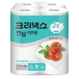 크리넥스 안심 클래식 키친타올 150매x4롤